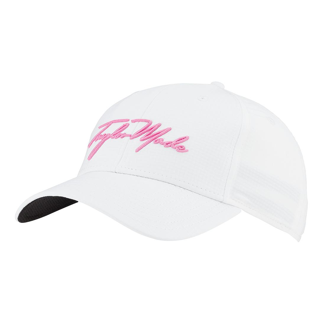 TM23ACC-TD920-N8940001-Womens-TM-SCRIPT-HAT-White-Pink-3QL-v1